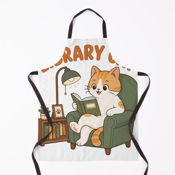 Item preview, Library Cat Reading Book Cute Cat Lover Illustration designed and sold by banglalook.