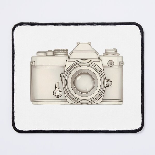 Item preview, Vintage SLR Camera Line Art – Retro Photographer Minimalist Illustration designed and sold by mentosdesigner.