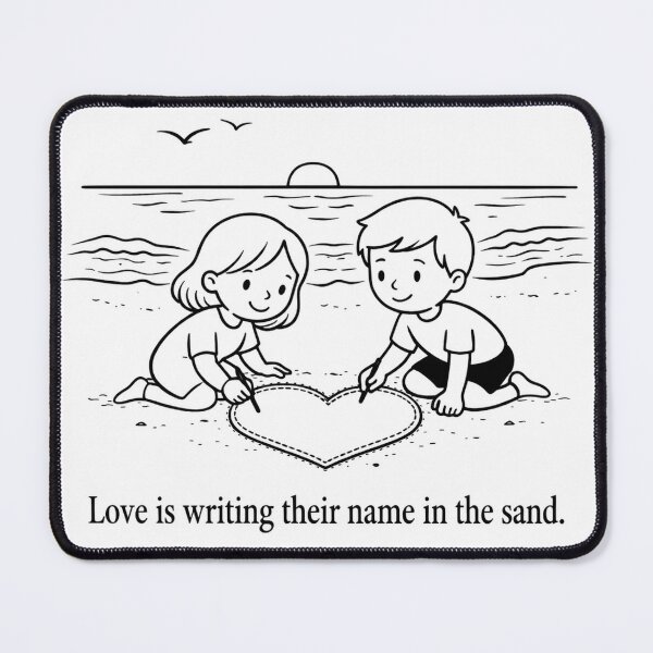 Item preview, Love Is Writing Their Name In The Sand designed and sold by mtltpz.