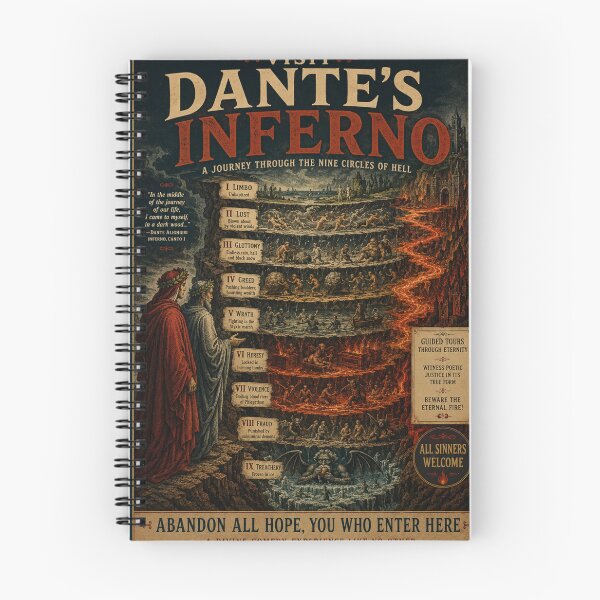 Item preview, Dante's Inferno Vintage Travel Poster Classic Literature Fans designed and sold by RickE.