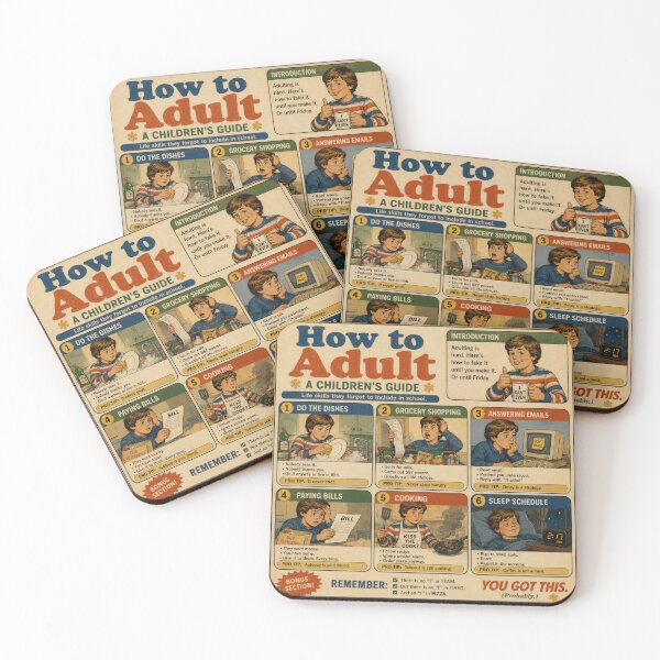 Item preview, How to Adult Volume 2 Retro Vintage Childrens Book Meme designed and sold by 4TinyPaws.