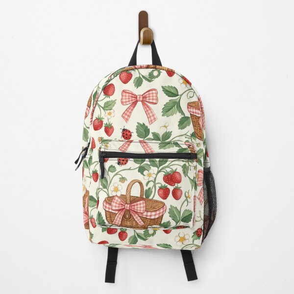 Item preview, Strawberry Patch Picnic Seamless Pattern designed and sold by MoonwoodStudio.