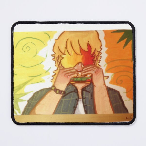 Item preview, Stylized Character Eating a Sandwich Marker Art designed and sold by SunsetEchoes.