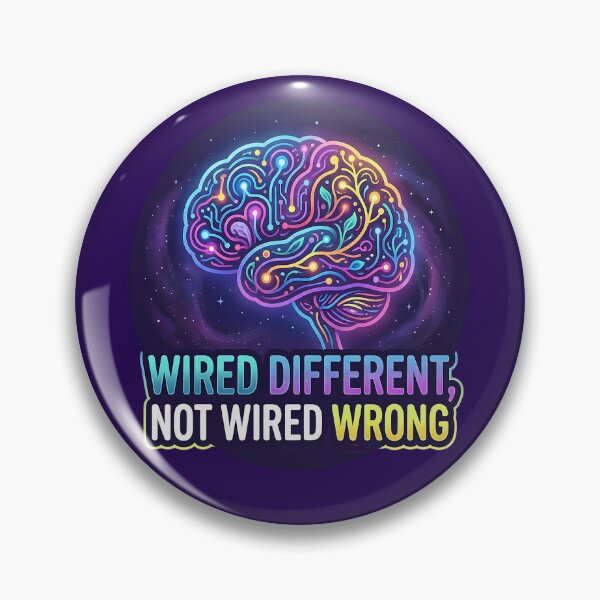 Item preview, Wired Different Not Wired Wrong - Neon Circuit Brain designed and sold by PapamooreArt.