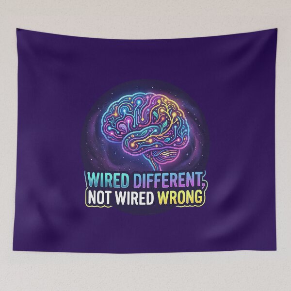 Item preview, Wired Different Not Wired Wrong - Neon Circuit Brain designed and sold by PapamooreArt.