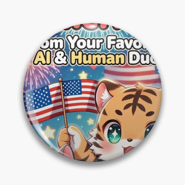 Item preview, Happy 250th America Cute Tiger Wolf Cub — AI Human 4th of July — NeoTigLuna designed and sold by NeoTigLuna.