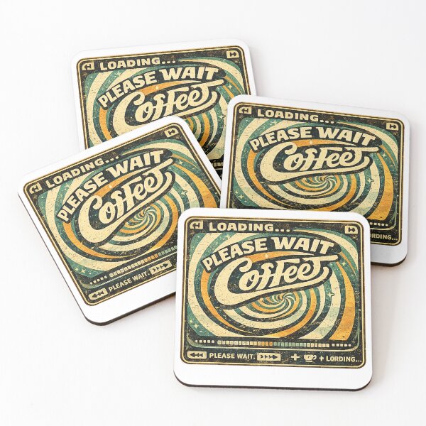 Item preview, Loading Please Wait Until Coffee - Funny Retro Coffee Design designed and sold by Golden Era Studio.
