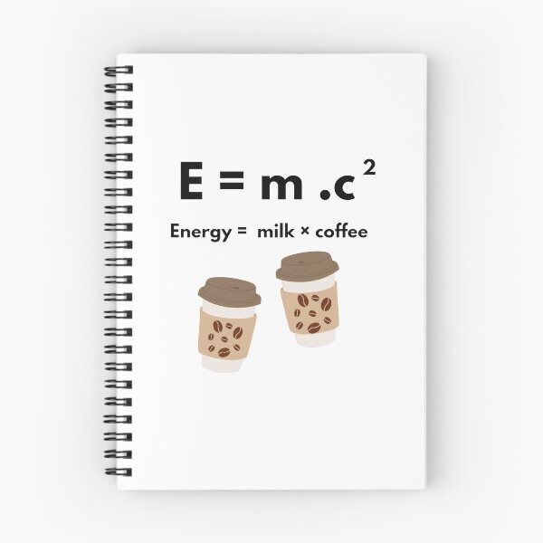 Item preview, E=mc² Energy equals Milk and Coffee Physics. designed and sold by GeminiArts Studio .