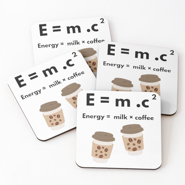 Item preview, E=mc² Energy equals Milk and Coffee Physics. designed and sold by GeminiArts Studio .