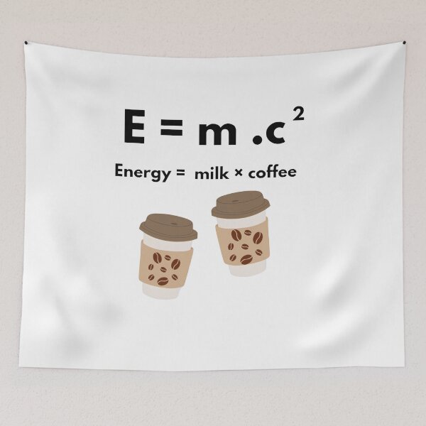 Item preview, E=mc² Energy equals Milk and Coffee Physics. designed and sold by GeminiArts Studio .
