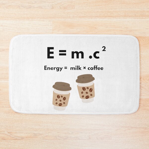 Item preview, E=mc² Energy equals Milk and Coffee Physics. designed and sold by GeminiArts Studio .