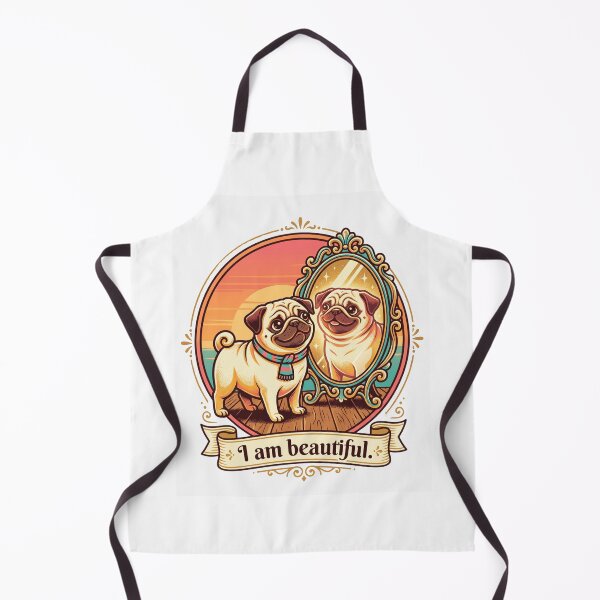 Item preview, I Am Beautiful Pug Mirror Self Love Cute Dog Owner Aesthetic designed and sold by ZAKE-store.