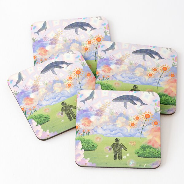 Item preview, Mystical Ocean Dreamscape: Surreal Whales and Cosmic Mushrooms designed and sold by Babelss.