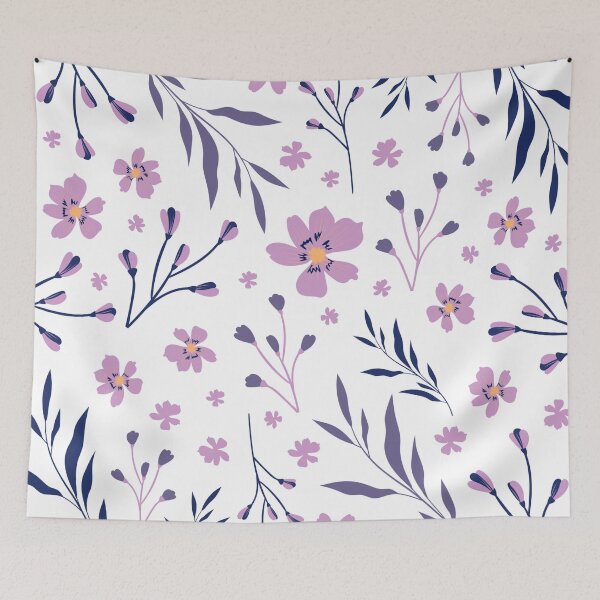Item preview, Dainty Purple Floral Pattern Aesthetic Lilac Flower Design designed and sold by GeoandHome.