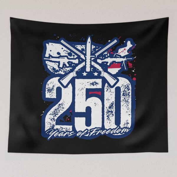 Item preview, 250 Years of Freedom USA Map Crossed Rifles — America 250 Patriotic Military Design designed and sold by GFamilyC.