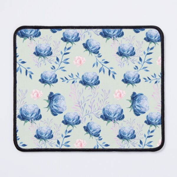 Item preview, Soft Blue Peony Garden Watercolor Seamless Floral Pattern designed and sold by Formvia Studio.