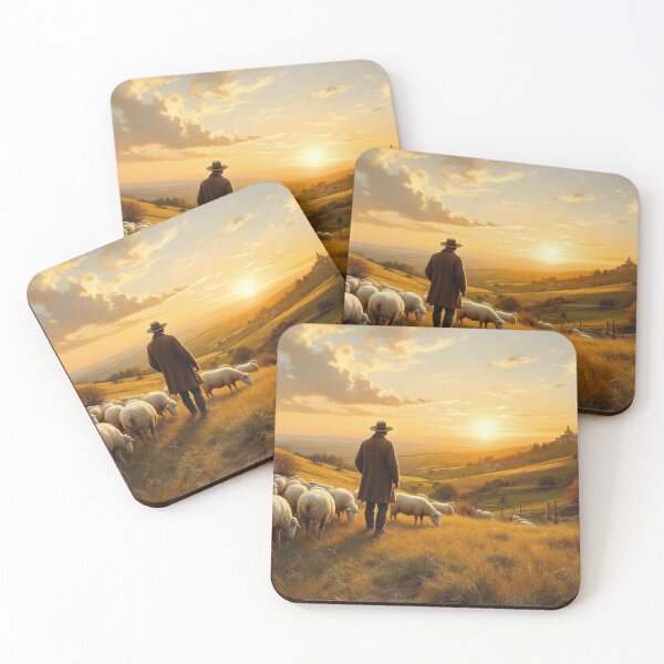 Item preview, Aubrac: shepherd and his sheep designed and sold by jefboutique6150.