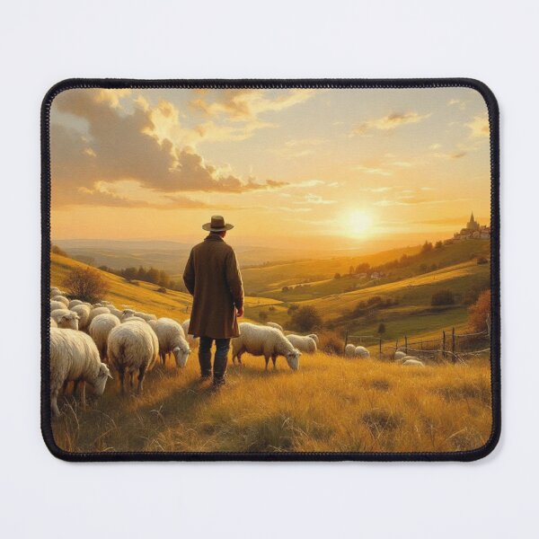 Item preview, Aubrac: shepherd and his sheep designed and sold by jefboutique6150.