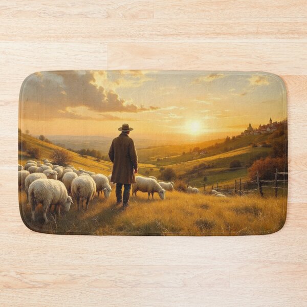 Item preview, Aubrac: shepherd and his sheep designed and sold by jefboutique6150.