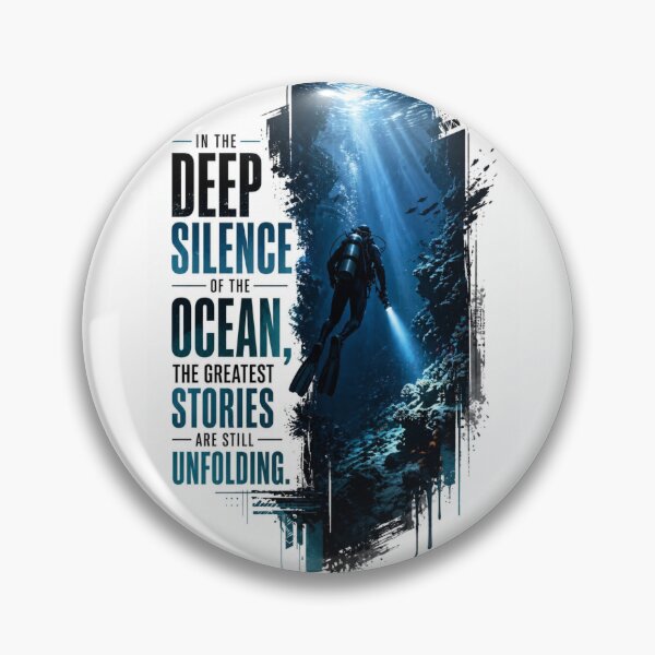 Item preview, Deep Silence of the Ocean - Scuba Diving Inspirational Sticker designed and sold by Scro-Ciob-Shop.