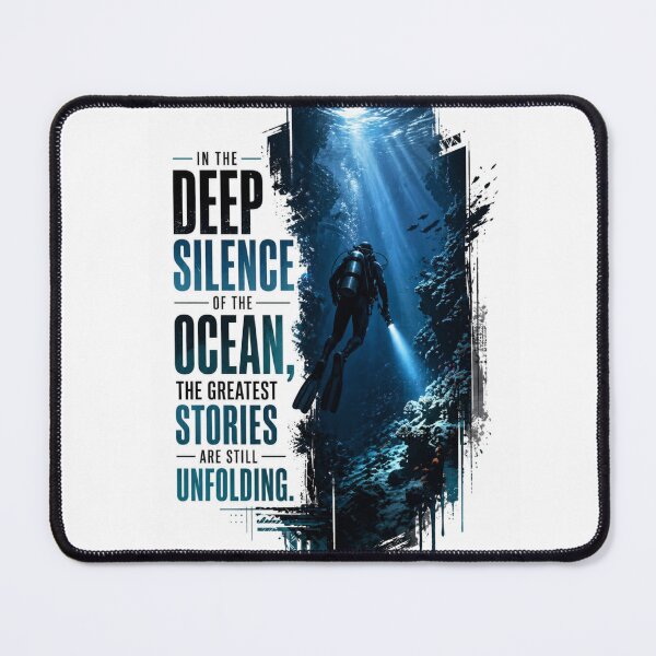 Item preview, Deep Silence of the Ocean - Scuba Diving Inspirational Sticker designed and sold by Scro-Ciob-Shop.