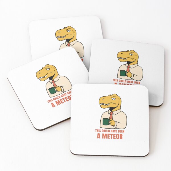Item preview, Office Dino with Coffee – This Could Have Been A Meteor Meeting Humor designed and sold by Lyfeinsights.