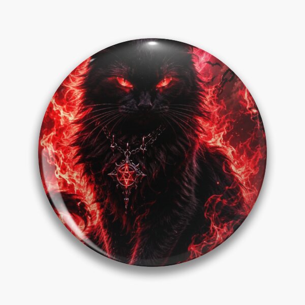 Item preview, "Dark Fire Cat - Occult Mystic Guardian of Flames" designed and sold by EduardTT.