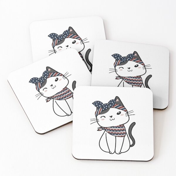 Item preview, Kawaii Cute Cat Patriotic USA designed and sold by HICHAMORO.