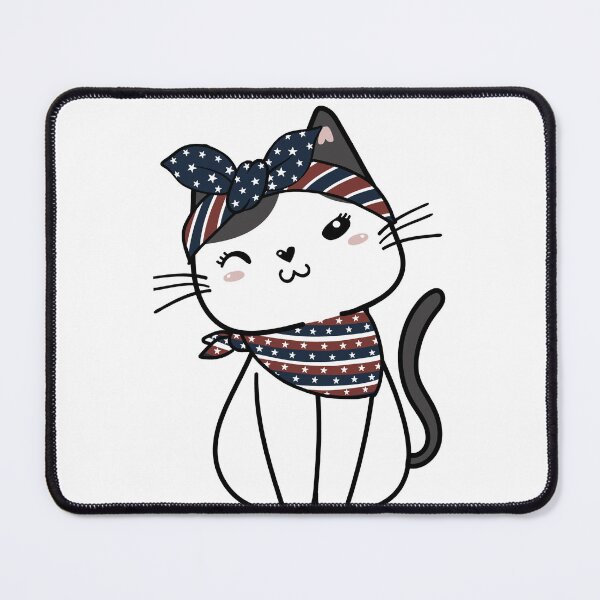 Item preview, Kawaii Cute Cat Patriotic USA designed and sold by HICHAMORO.
