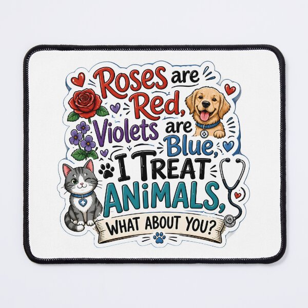 Item preview, Roses Are Red Violets Are Blue I Treat Animals What About You? Funny Veterinarian Gift designed and sold by Bettybee00.