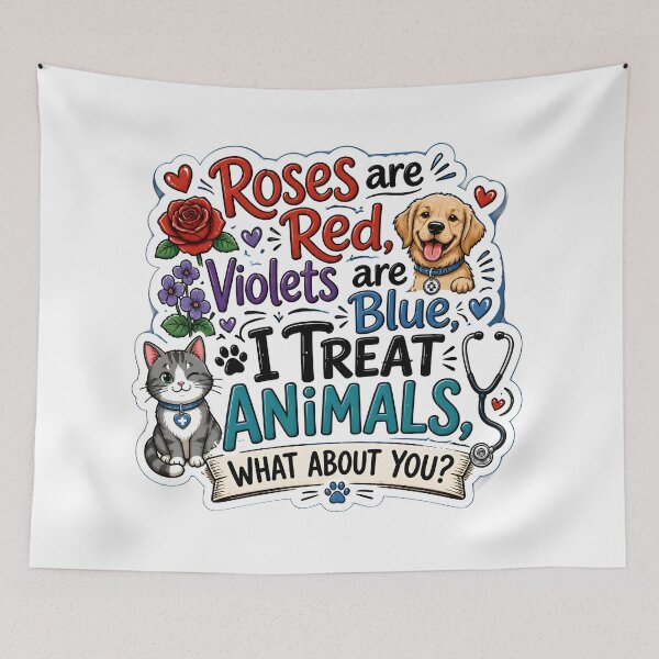 Item preview, Roses Are Red Violets Are Blue I Treat Animals What About You? Funny Veterinarian Gift designed and sold by Bettybee00.