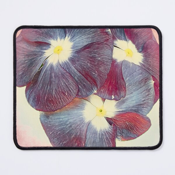 Item preview, Vintage Impressionist Blue and Purple Periwinkle Flower Art designed and sold by BalkanBloom.