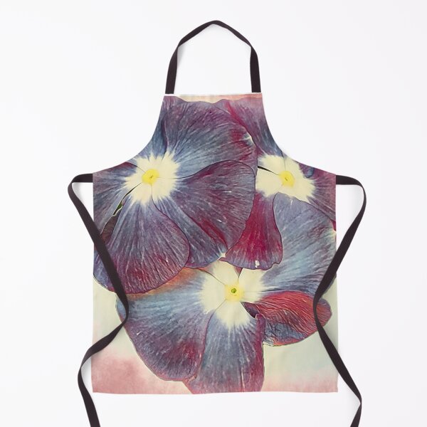 Item preview, Vintage Impressionist Blue and Purple Periwinkle Flower Art designed and sold by BalkanBloom.