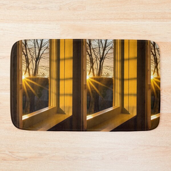 Item preview, Photography - Window on a Winter Landscape, Golden Light and Poetic Atmosphere designed and sold by Reverso-Design.