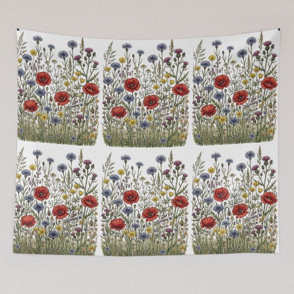 Item preview, Watercolor Wildflowers Meadow Botanical Floral designed and sold by freackly.