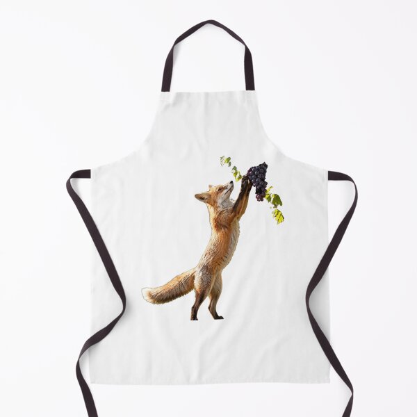 Item preview, Cute Red Fox Reaching for Grapes Cartoon Sticker Design designed and sold by sohail_arts.
