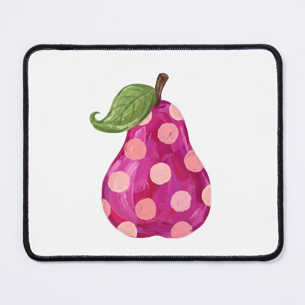 Item preview, Whimsical Pink Polka Dot Pear Art designed and sold by tahminsdesign25.