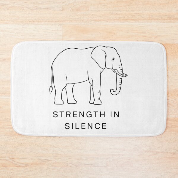 Item preview, Minimalist Elephant Strength in Silence Line Art designed and sold by Orviona.