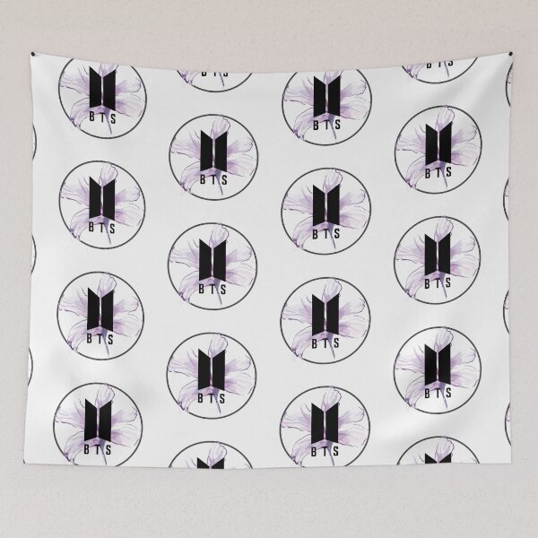 Item preview, BTS logo w/ purple flower designed and sold by Ali107.