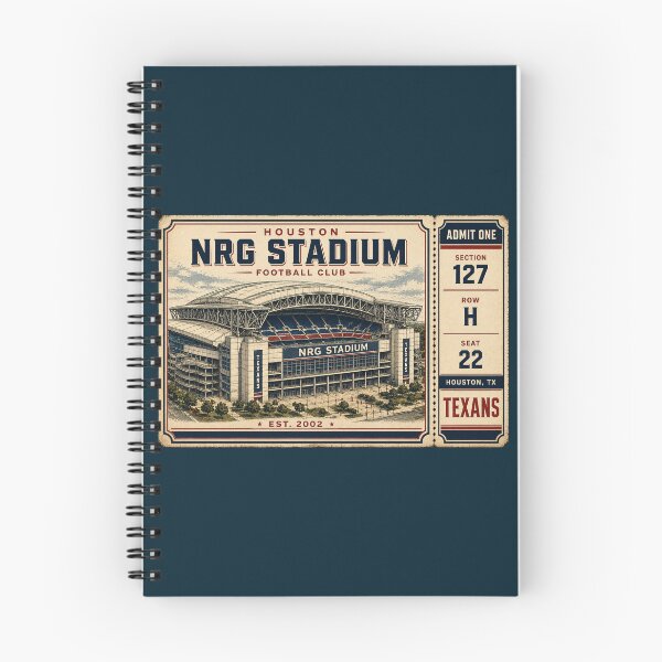 Artikelvorschau, Vintage-Ticket für das NRG Stadium der Houston Texans, Retro-Footballstadion-Kunst entworfen und verkauft von GhostDawgs.