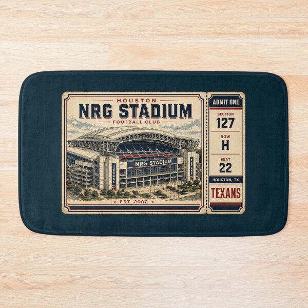 Item preview, Houston Texans NRG Stadium Vintage Ticket, Retro Football Stadium Art designed and sold by GhostDawgs.