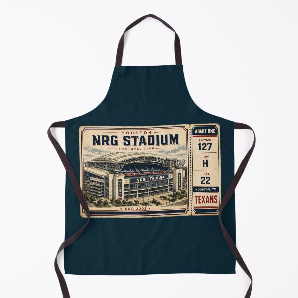 Aperçu de l'œuvre Billet vintage du stade NRG des Houston Texans, art rétro de stade de football créée et vendue par GhostDawgs.