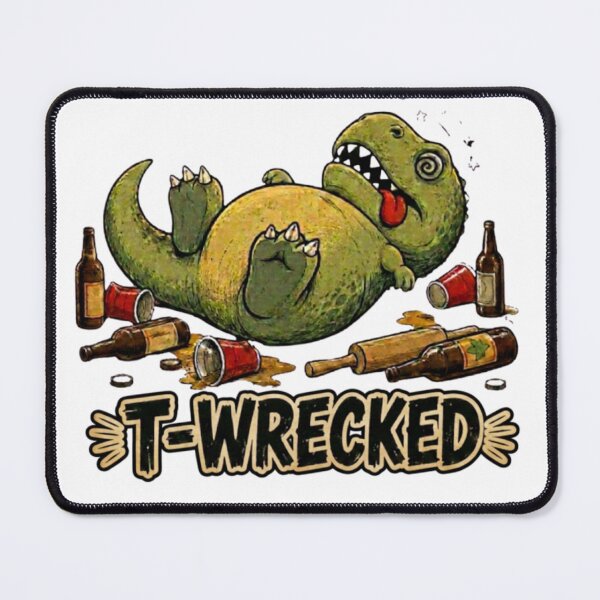 Item preview, T-Wrecked Funny Drunk T Rex Party Pun designed and sold by Nano-Threads.