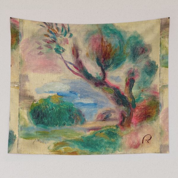 Item preview, Impressionist Tree and Blue River Landscape designed and sold by artofuniverse.