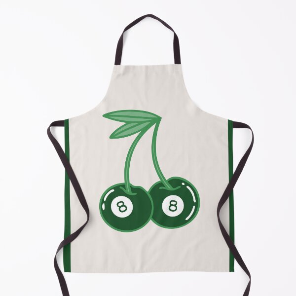 Item preview, Green Aesthetic Retro 8 Ball Cherry Artwork, Vintage Vibes, Lucky 888 Manifestation designed and sold by SpringTeaDesigns.