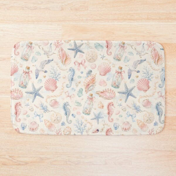 Item preview, Watercolor Seashell Pattern Phone Case Gift For Beach Lovers | Vintage Coastal Seahorse Journal Gift For Bridesmaids | Elegant Nautical Beach Blanket Gift For Mom designed and sold by VivaFy.