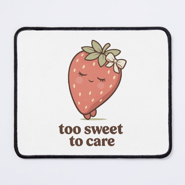 Item preview, Too Sweet To Care Strawberry | Cute Coquette Fruit Illustration | Minimalist Aesthetic Design designed and sold by KAIRO-FORM.