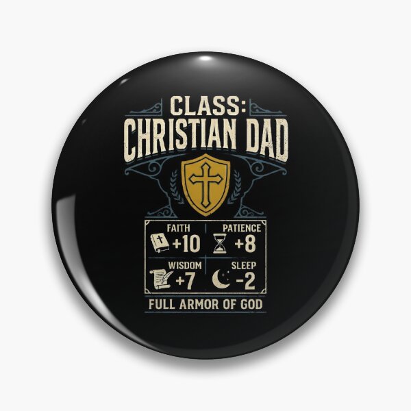 Item preview, Gamer Christian Dad T-Shirt - Black Vintage RPG Character Class designed and sold by Faith Level Up.