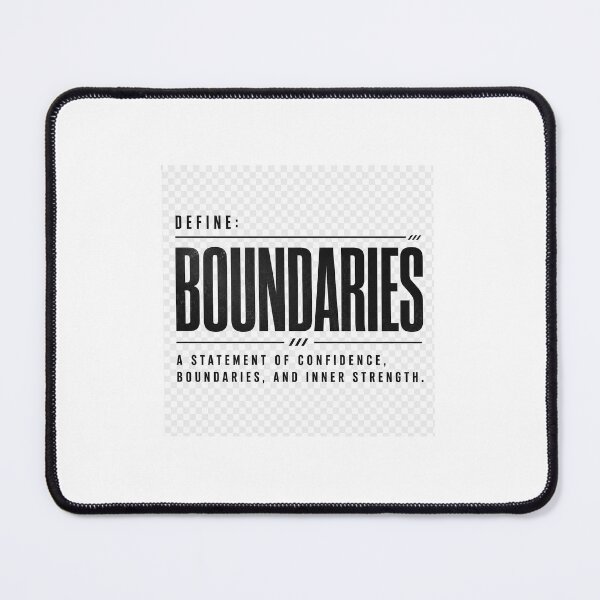 Artikelvorschau, Boundaries – Definition-Design im dunklen Typografie-Stil entworfen und verkauft von PrintxforxYou.