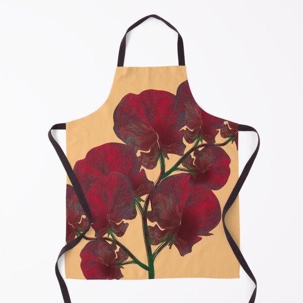 Item preview, Burgundy Sweet Pea Floral Illustration designed and sold by SahmatArt.